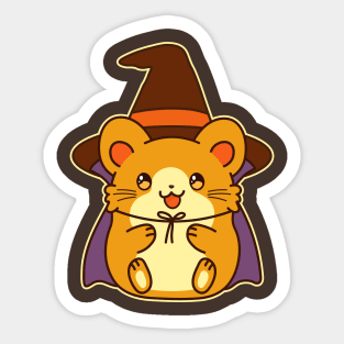 Cute Hamster Wizard Kawaii Anime Halloween Sticker